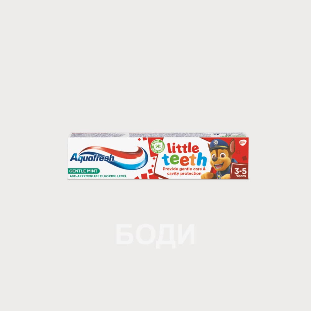 АКВАФРЕШ ДЕТСКА ПАСТА ЗА ЗЪБИ 3-5 ПЕС ПАТРУЛ