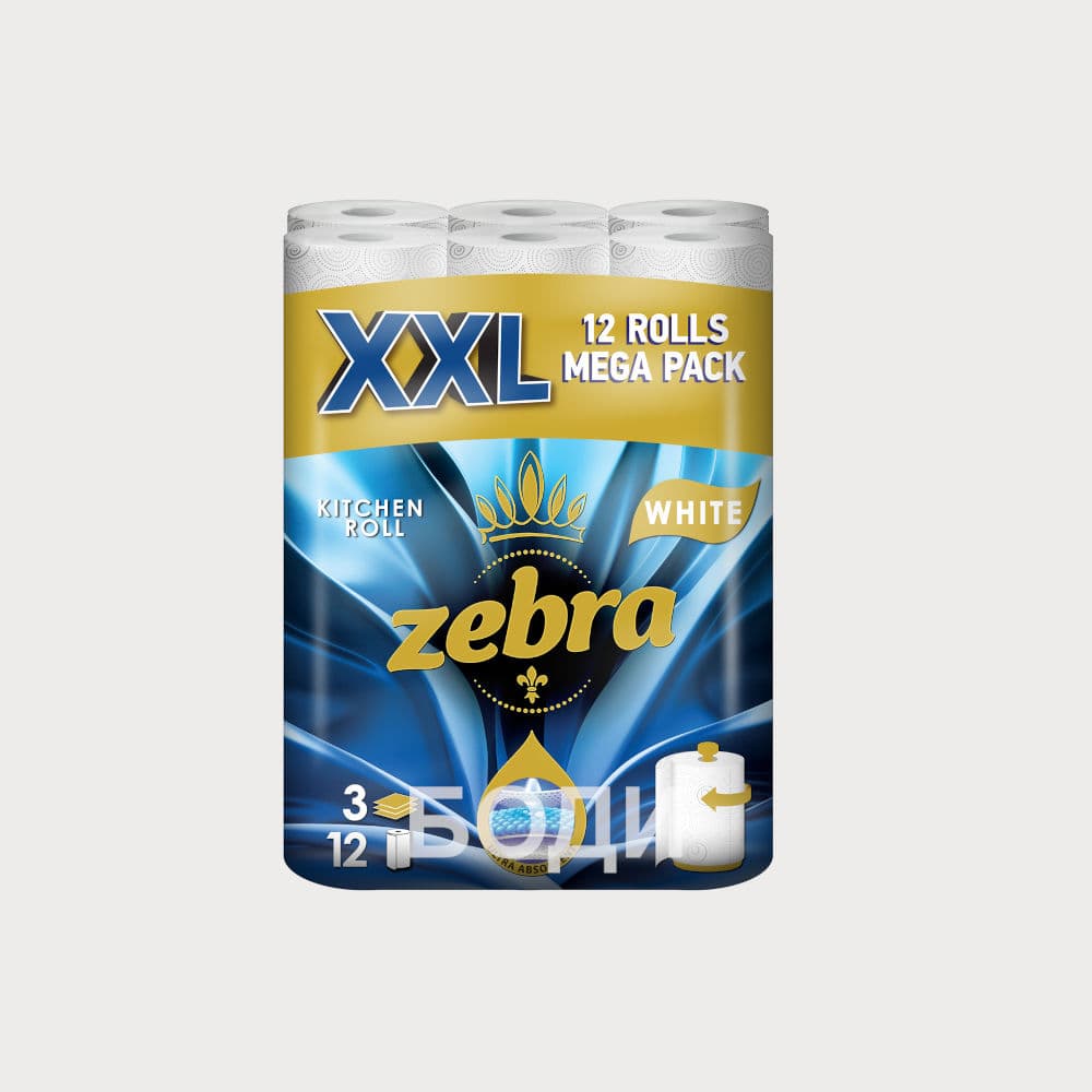 КУХНЕНСКА РОЛКА ЗЕБРА Х12 WHITE XXL