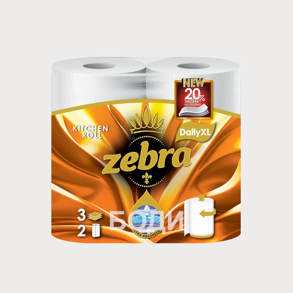 КУХНЕНСКА РОЛКА ЗЕБРА Х2БР.DAILY XL ОРАНЖ