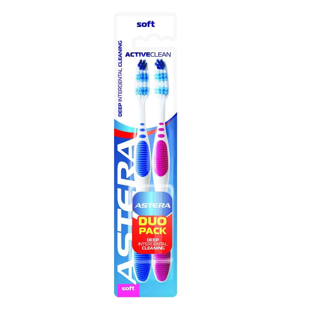 ЧЕТКА ЗА ЗЪБИ АСТЕРА 1+1 ACTIVE CLEAN