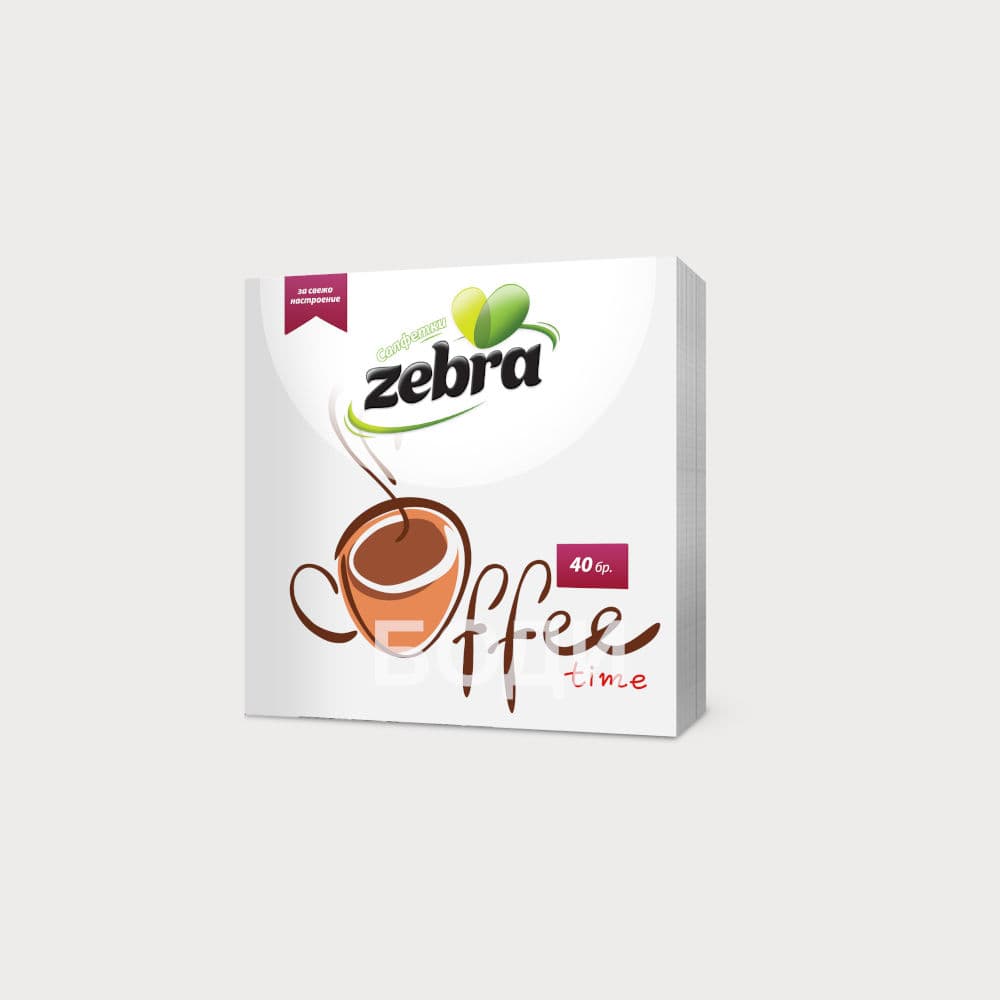 САЛФЕТКИ ЗЕБРА 28х28 40БР.РОМБ/КАФЕ