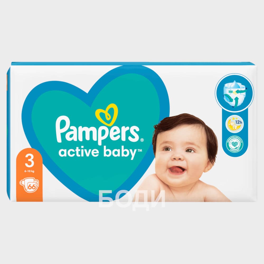 ПАМПЕРС PAMPERS ГОЛЯМ 3 МИДИ 66