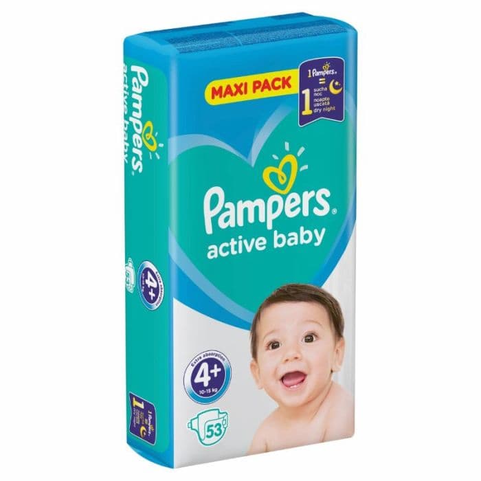 ПАМПЕРС PAMPERS ГОЛЯМ 4+ МАКСИ+ 53