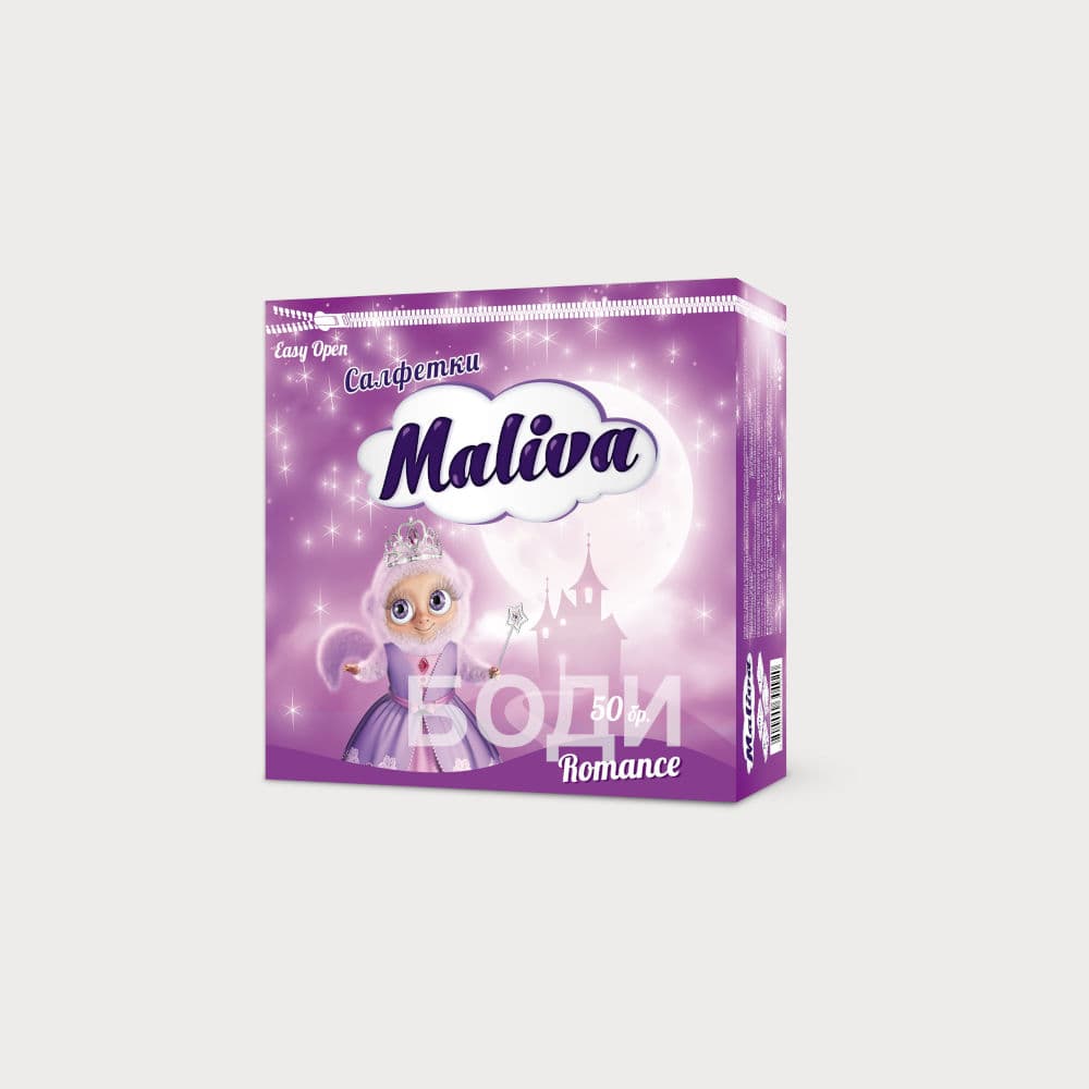САЛФЕТКИ МАЛИВА 50 БР. 33/33 РОМАНС