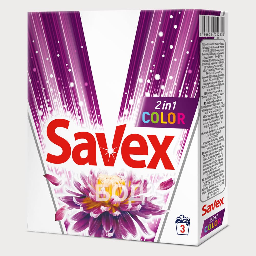 ПРАХ ЗА ПРАНЕ САВЕКС 0.300гр.КОЛОР/ COLOR & CARE ЛИЛАВ