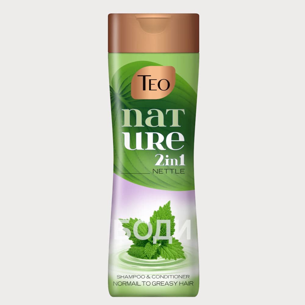 ТЕО ШАМПОАН NATURE 2in1 КОПРИВА 350мл.