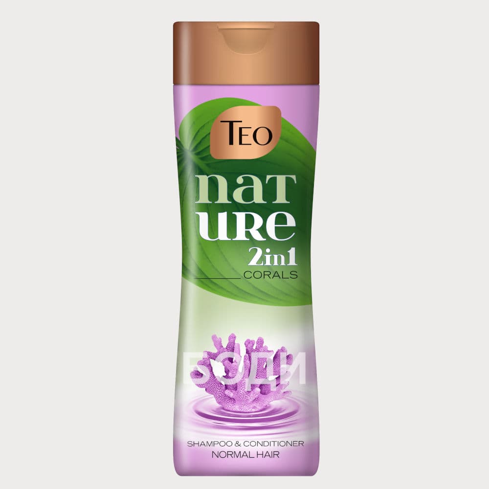 ТЕО ШАМПОАН NATURE 2in1 КОРАЛ 350мл.