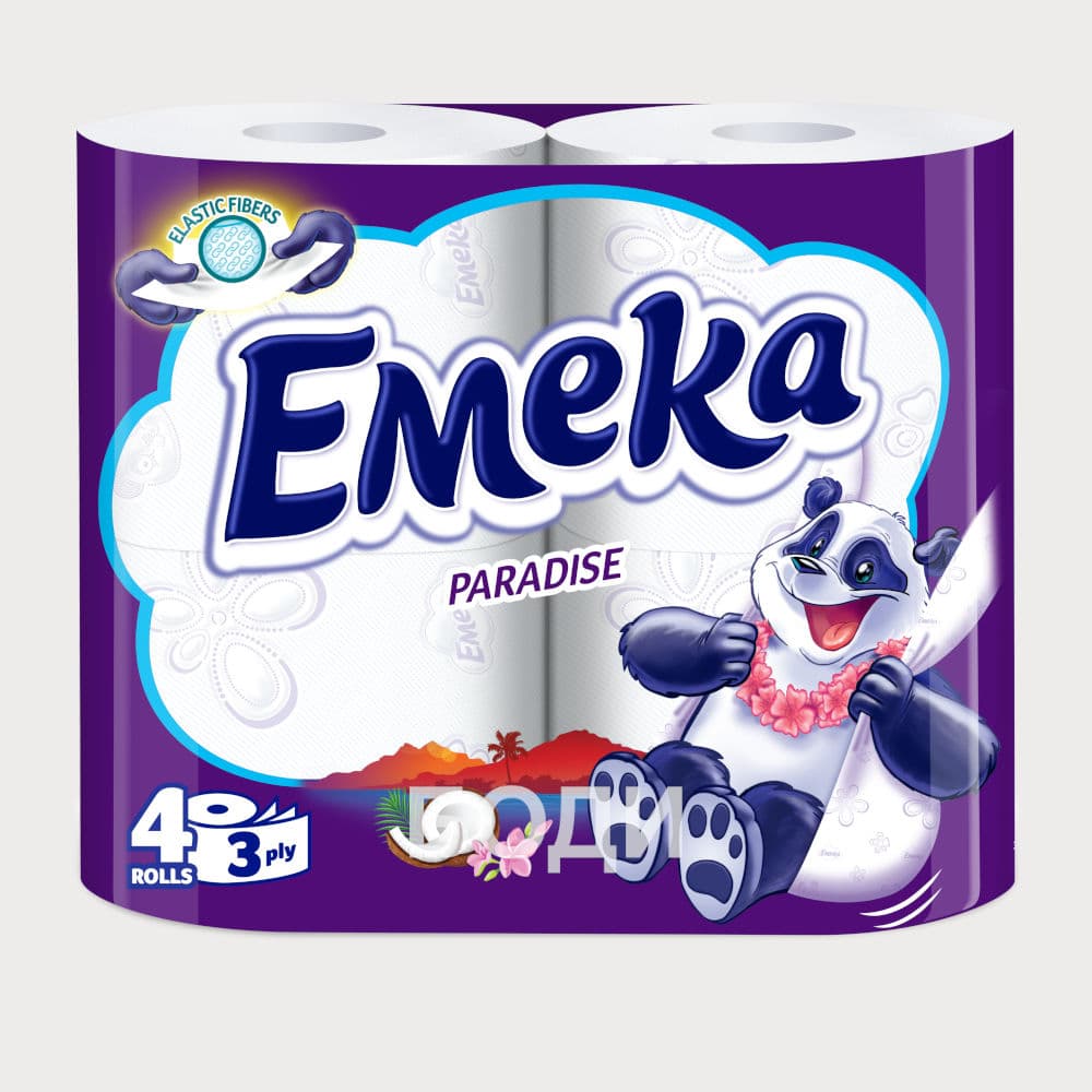 ТОАЛЕТНА ХАРТИЯ ЕМЕКА X 4 ПАРАДАЙЗ