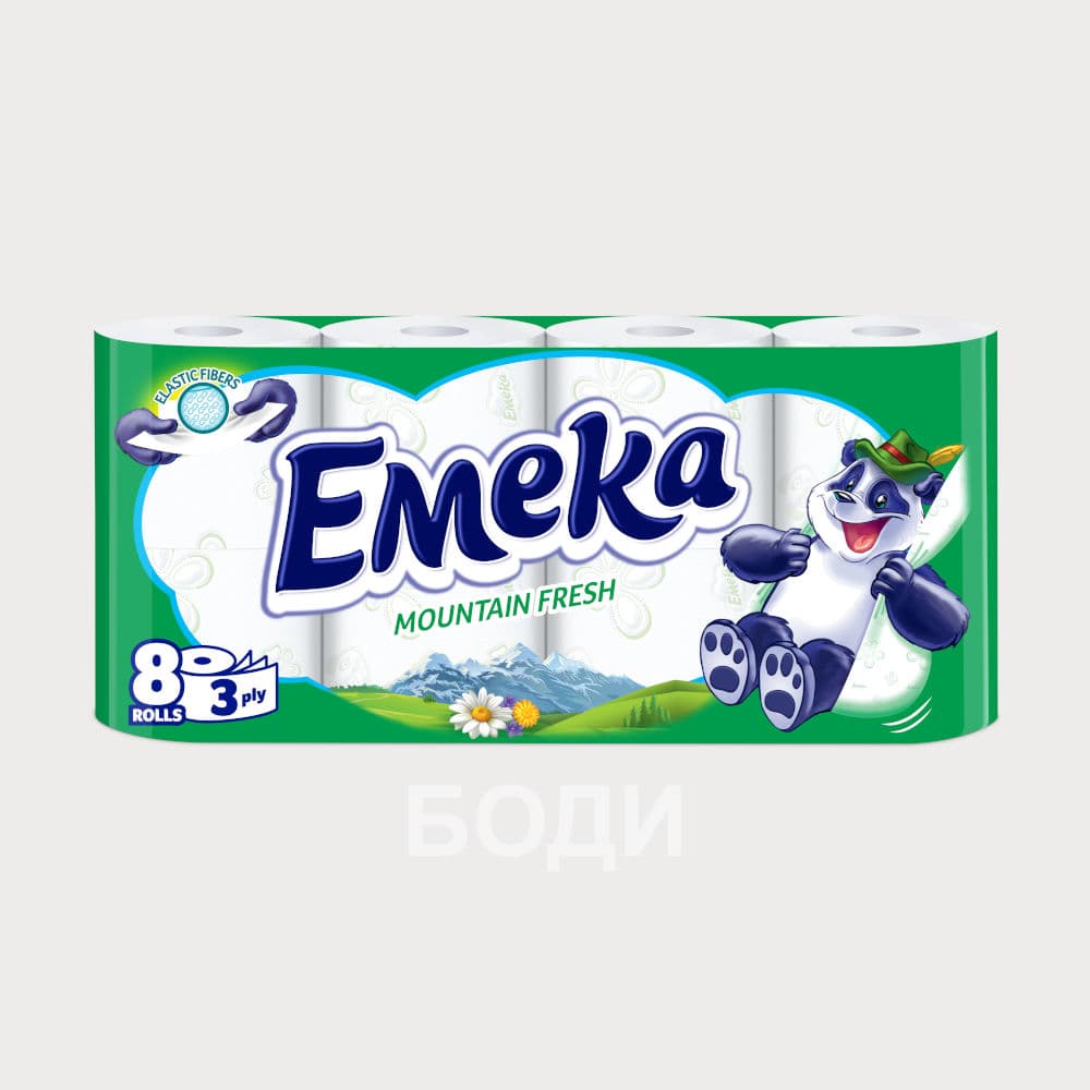 ТОАЛЕТНА ХАРТИЯ ЕМЕКА Х 8 ФРЕШ