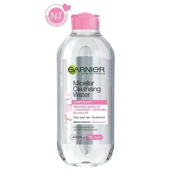 GARNIER МИЦЕЛАРНА ВОДА смесена/чувств.кожа
