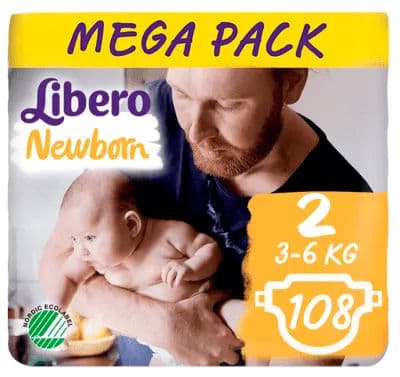 ПАМПЕРС LIBERO 2 MINI, 3-6 КГ 108 БР