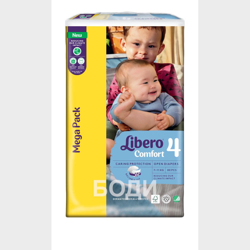 ПАМПЕРС LIBERO 4 MAXI, 7-11 КГ 80 БР