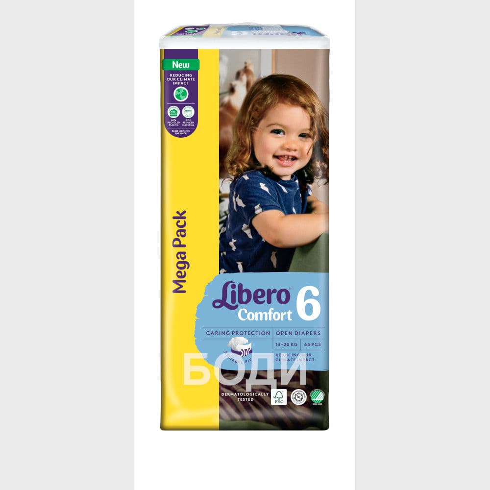 ПАМПЕРС LIBERO 6 MEGA, 12-22 КГ 68 БР
