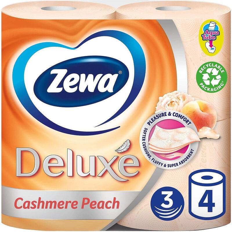 ТОАЛЕТНА ХАРТИЯ ZEWA DELUXE PEACH