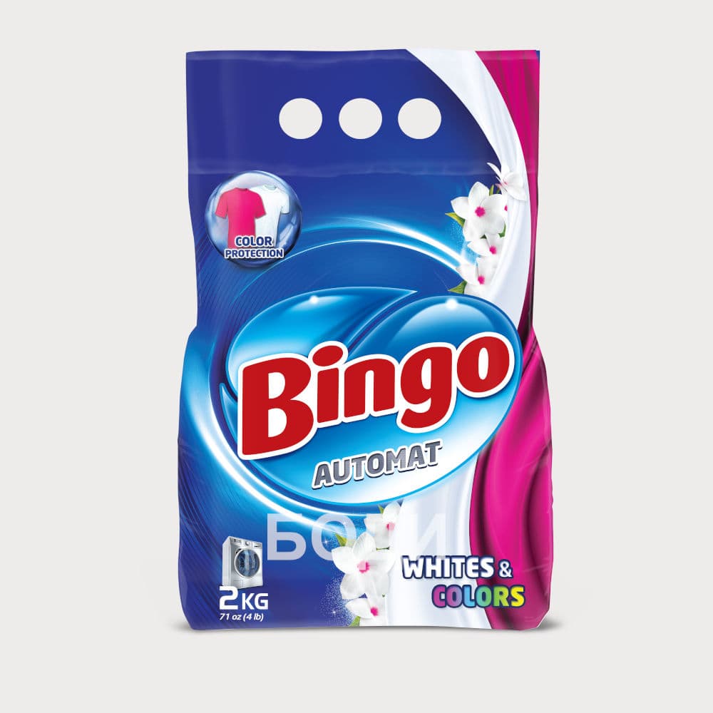 БИНГО ПРАХ ЗА ПРАНЕ 2 КГ WHITES & COLORS