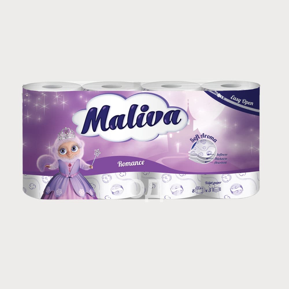 ТОАЛЕТНА ХАРТИЯ  МАЛИВА 8-ЦА РОМАНС