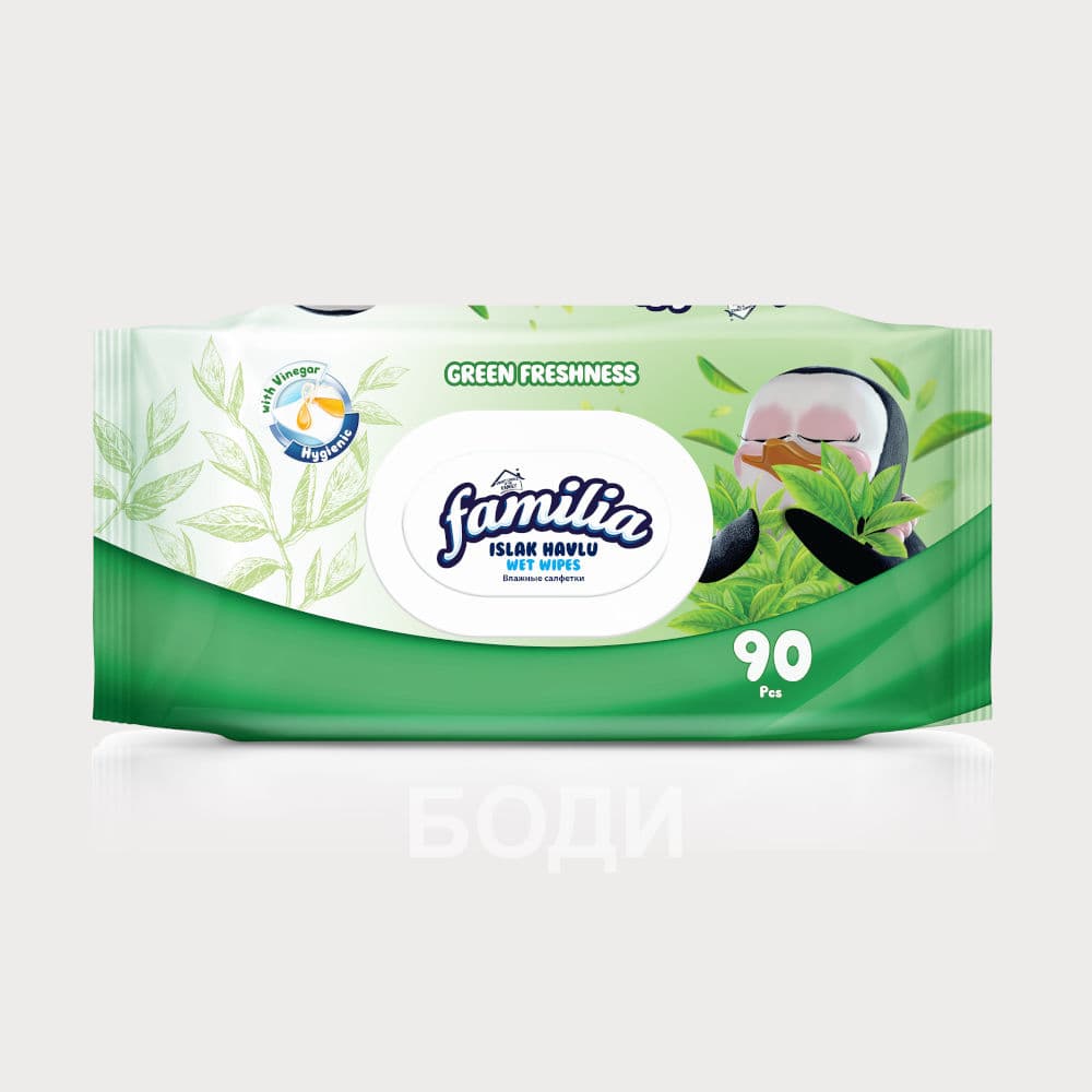 МОКРИ КЪРПИ ФАМИЛИЯ 90БР. КАПАК GREEN FRESHNESS