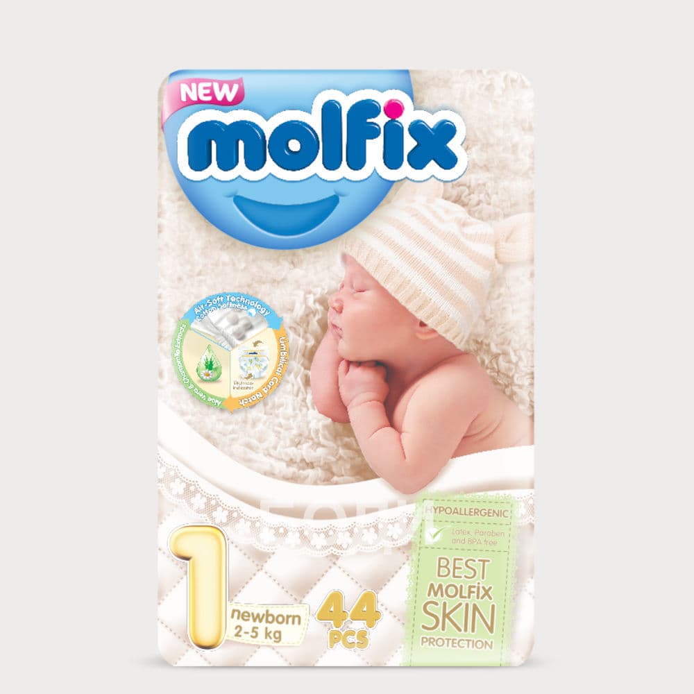 ПАМПЕРС МОЛФИКС NEWBORN 2-5КГ 44БР.