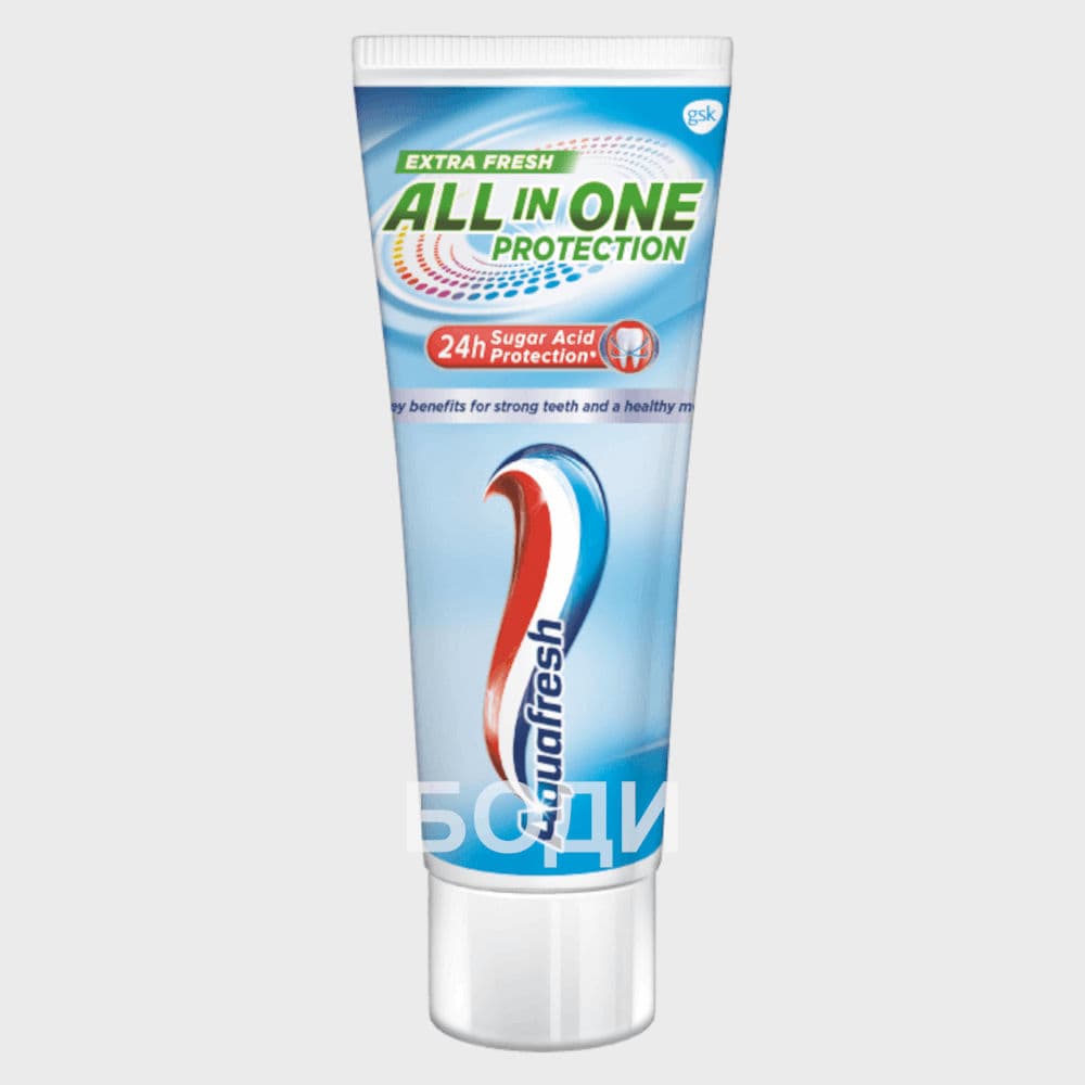 АКВАФРЕШ ПАСТА ЗА ЗЪБИ 75мл. ALL IN ONE PROTECTION