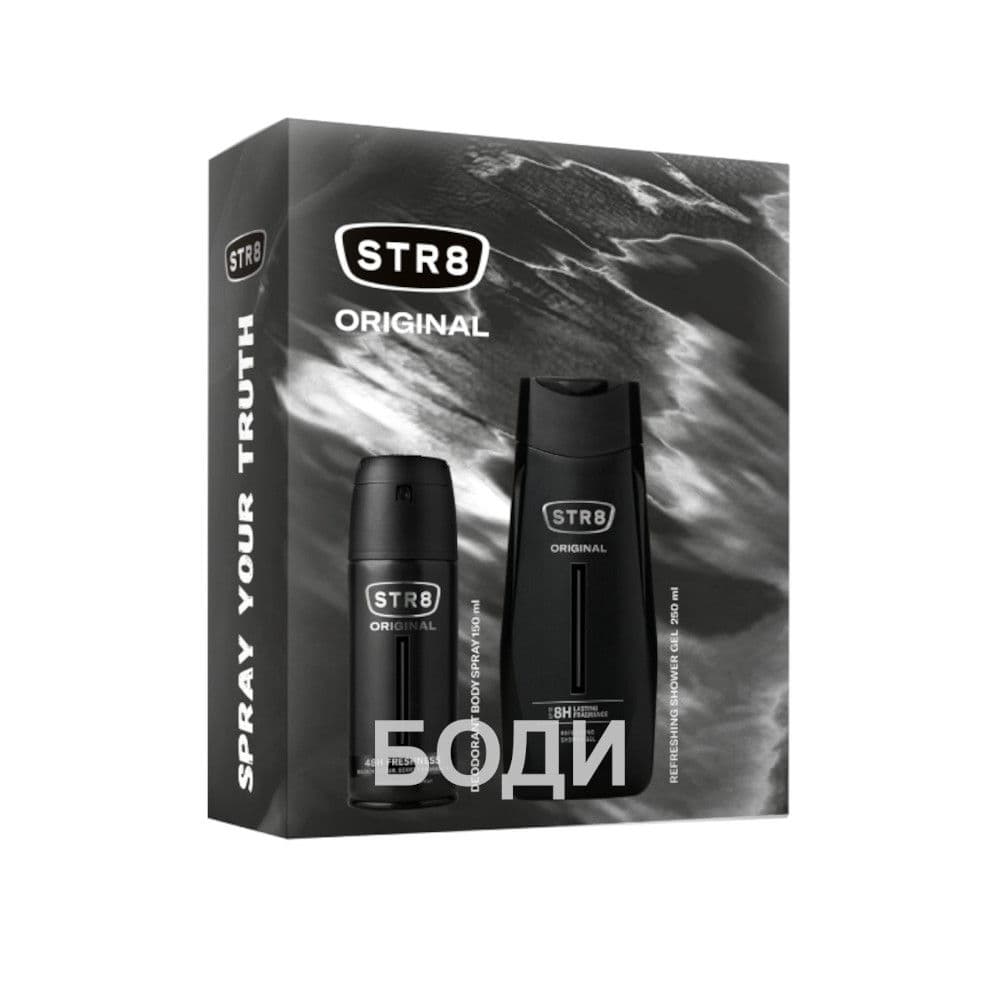 STR8 КОМПЛЕКТ  2 ЧАСТИ ОРИДЖИНАЛ/део+душ гел/