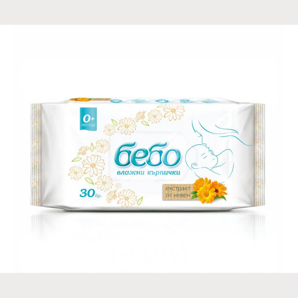 БЕБО мокри кърпи НЕВЕН ЛЕПЕНКА 30 БР.
