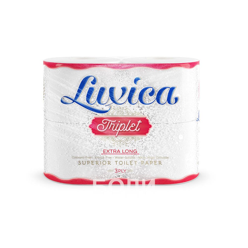 ТОАЛЕТНА ХАРТИЯ  ЛУКСИКА 4-КА 800гр. БЯЛА Triplet extra long