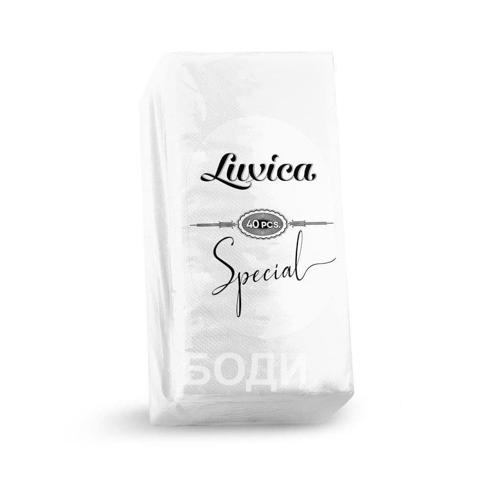 САЛФЕТКИ ЛУКСИКА SPECIAL 38/38 1/8сгъвка 40БР. БЕЛИ