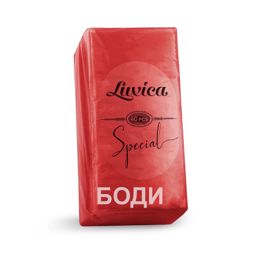 САЛФЕТКИ ЛУКСИКА SPECIAL 38/38 1/8сгъвка 40БР. ЧЕРВЕНИ