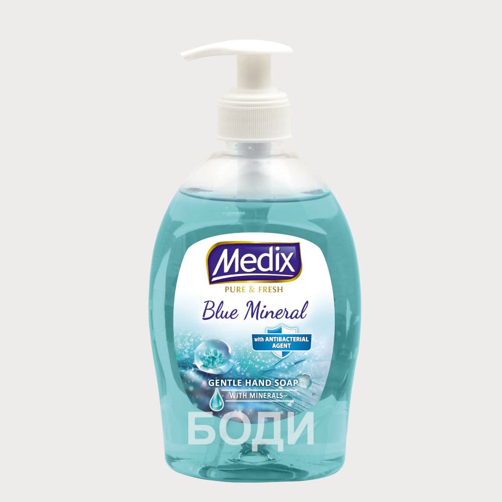 МЕДИКС ТЕЧЕН САПУН  ПОМПА Blue Mineral СИН