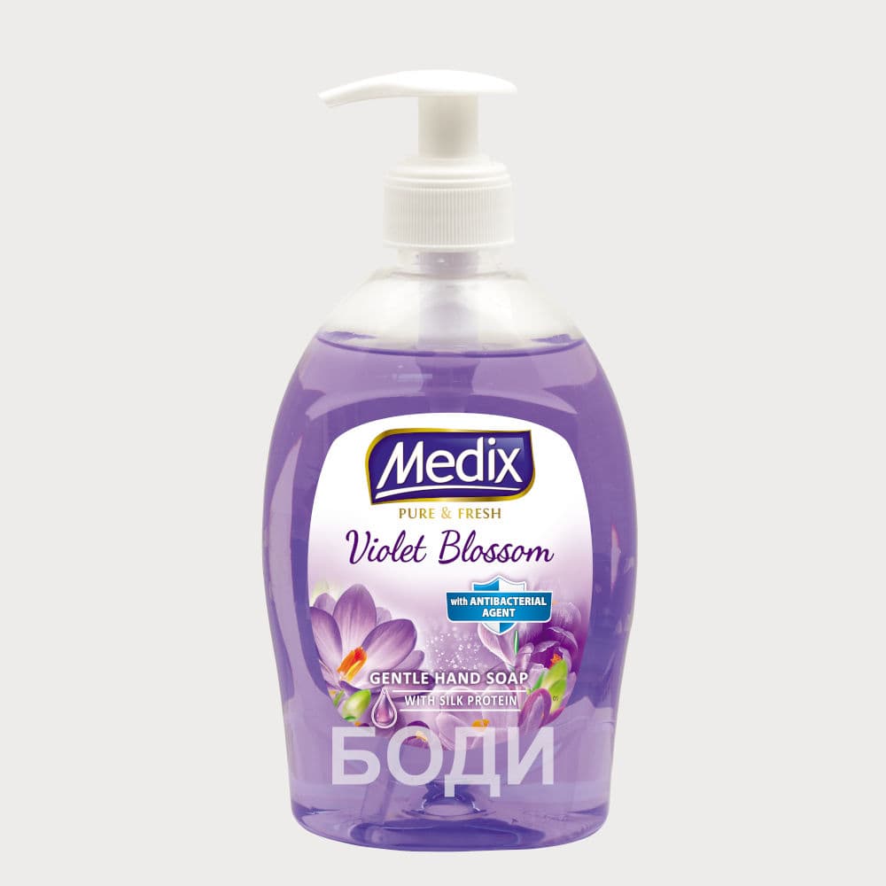 МЕДИКС ТЕЧЕН САПУН  ПОМПА Violet Blossom /Magnolia лилав
