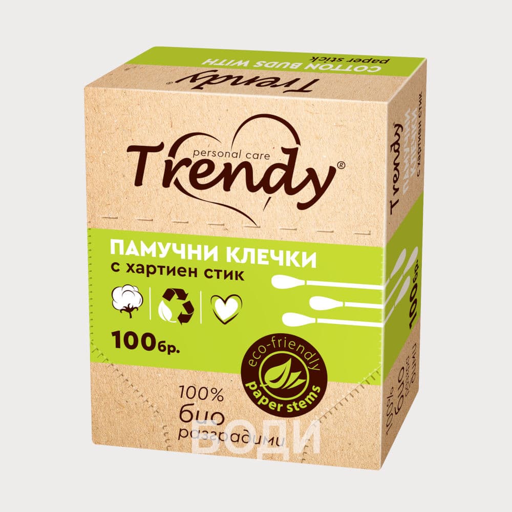 КЛЕЧКИ ЗА УШИ 100 БР. ТРЕНДИ с харт.стик кутия