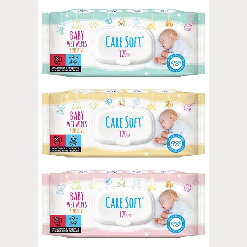 мокри кърпи Care Soft/FRESH 120 КАПАК