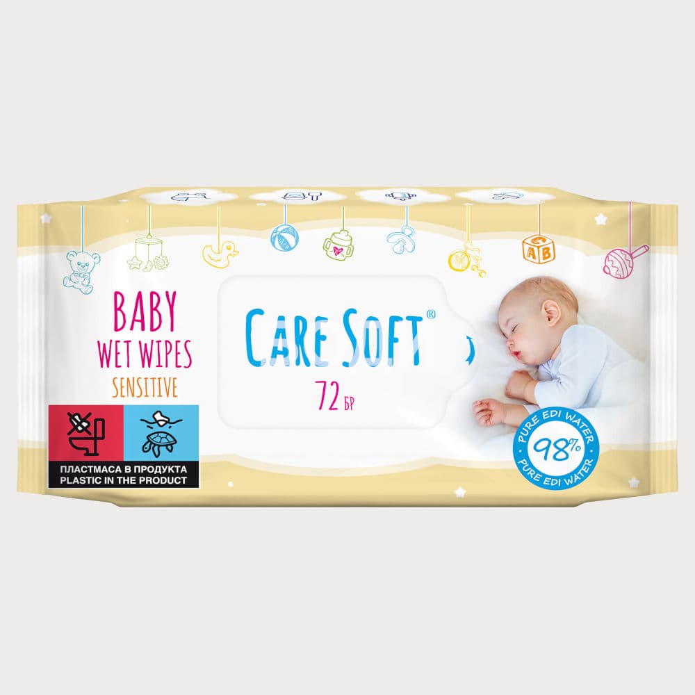 мокри кърпи Care Soft/FRESH 72 ЛЕПЕНКА