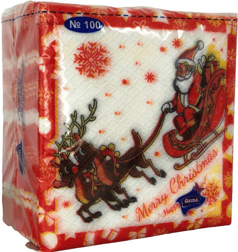 САЛФЕТКИ ГАМА 33х33 70БР КОЛЕДНИ