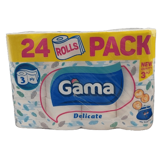 ТОАЛЕТНА ХАРТИЯ ГАМА DELICATE х 24 бр.
